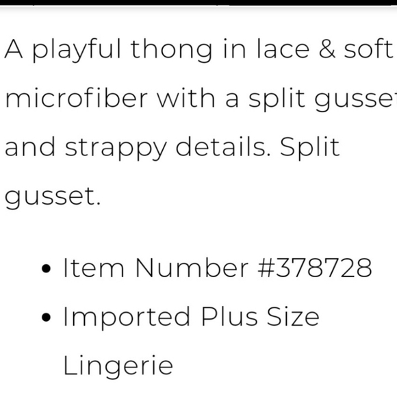 PLUS Crotchless Thong - Picture 4 of 13